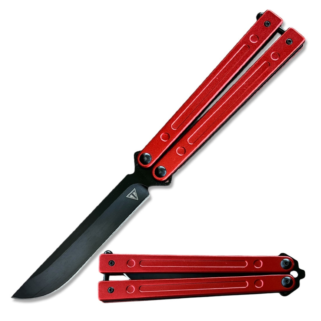 Red Aluminum Handle Ball Bearing Balisong Butterfly Knife