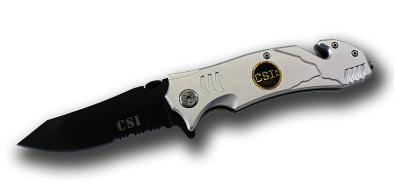 CSI 4.5 Inch Tactical Rescue Knife - Half Serrated Blade