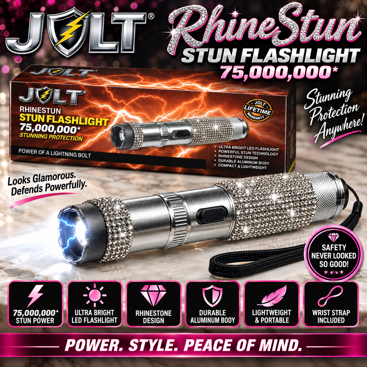Stun Gun - RhineStun 75,000,000* Stun Flashlight