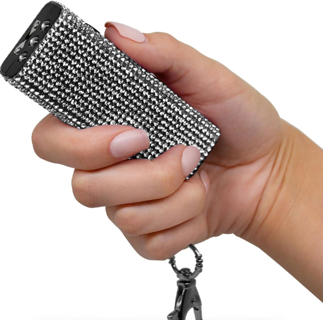 GUARD DOG - Bling It On Mini Rhinestone Stun Gun Keychain with LED Flashlight