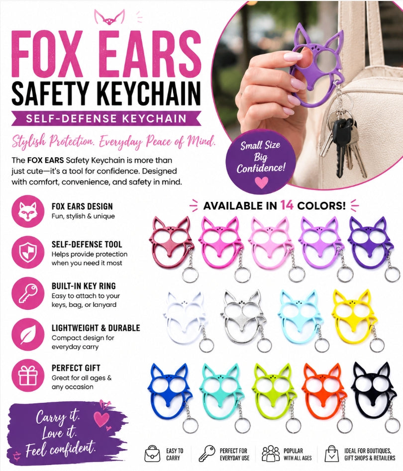 Fox Ears - Pointed Self Defense Keychain