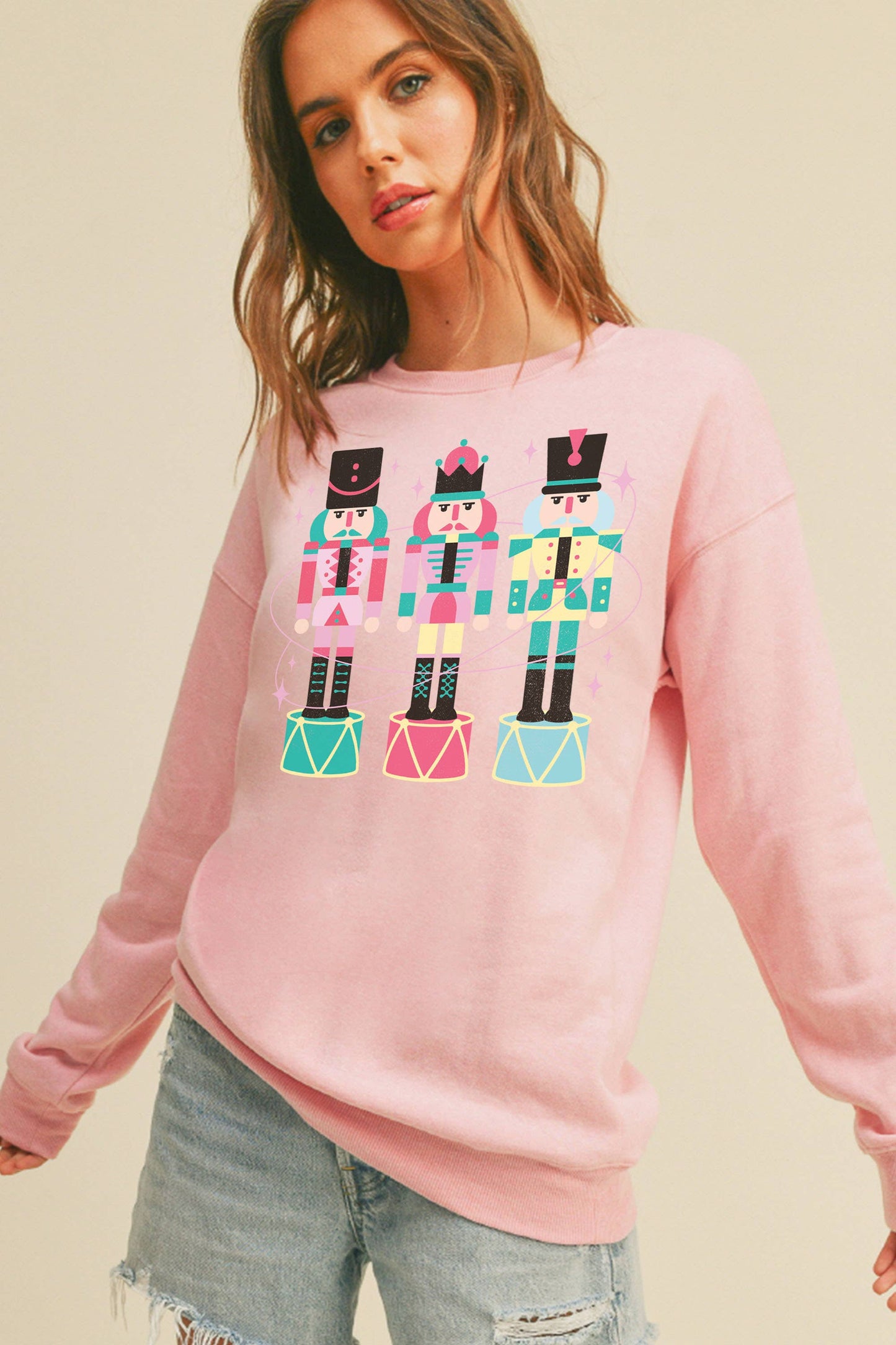 The Nutcracker Long Sleeve Sweatshirt: LODEN FROST / S