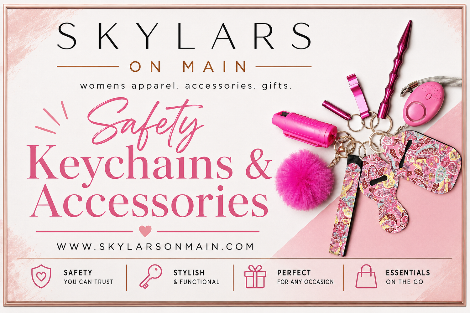 SAFETY KEYCHAINS & SELF DEFENSE ACCESSORIES.