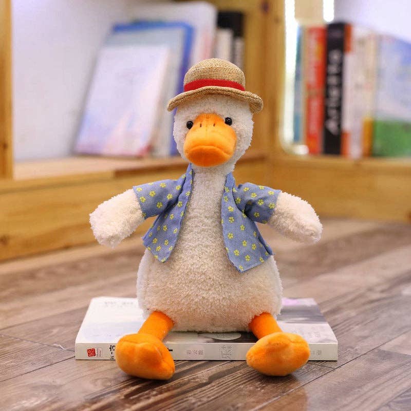 Kawai - Cute Straw Hat Plush Toys: RAT-GRAY / 30CM
