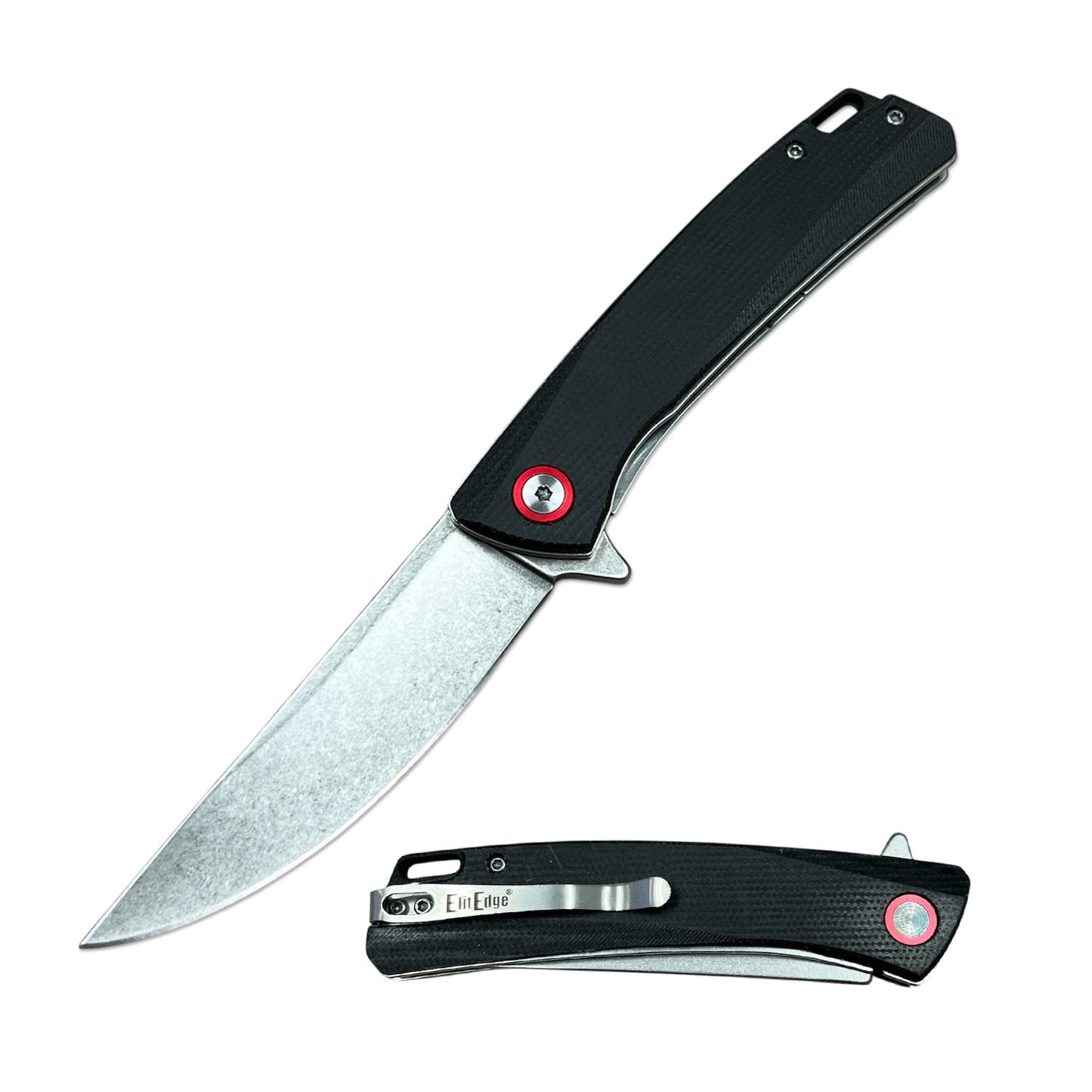 High Quality D2 Steel Ball Bearing Black Micarta Handle Pocket Knife