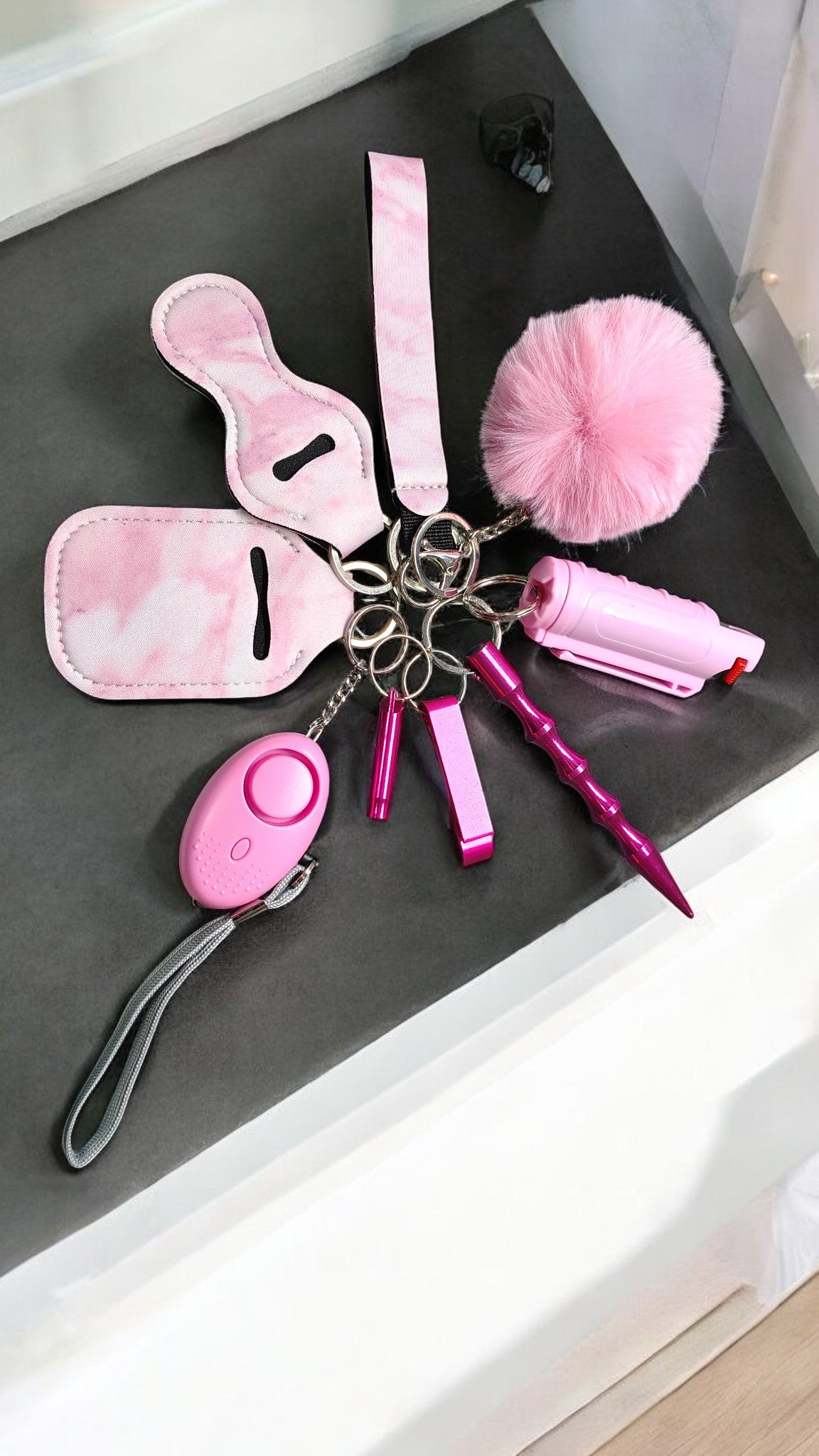 Safety Keychain - Design Set 9pc with Pepper Spray