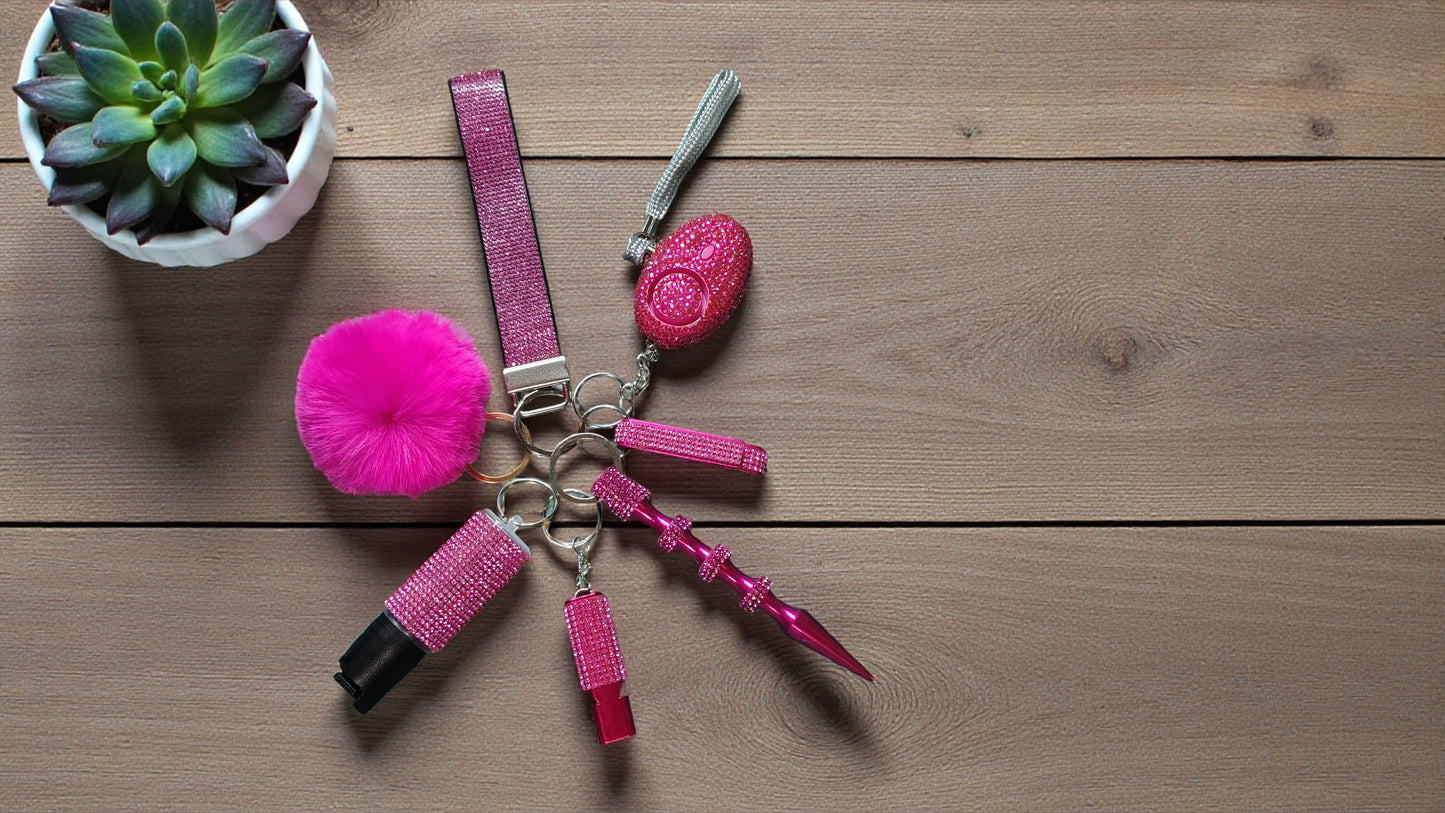 Safety Keychain - BLING-it Set with Pepper Spray