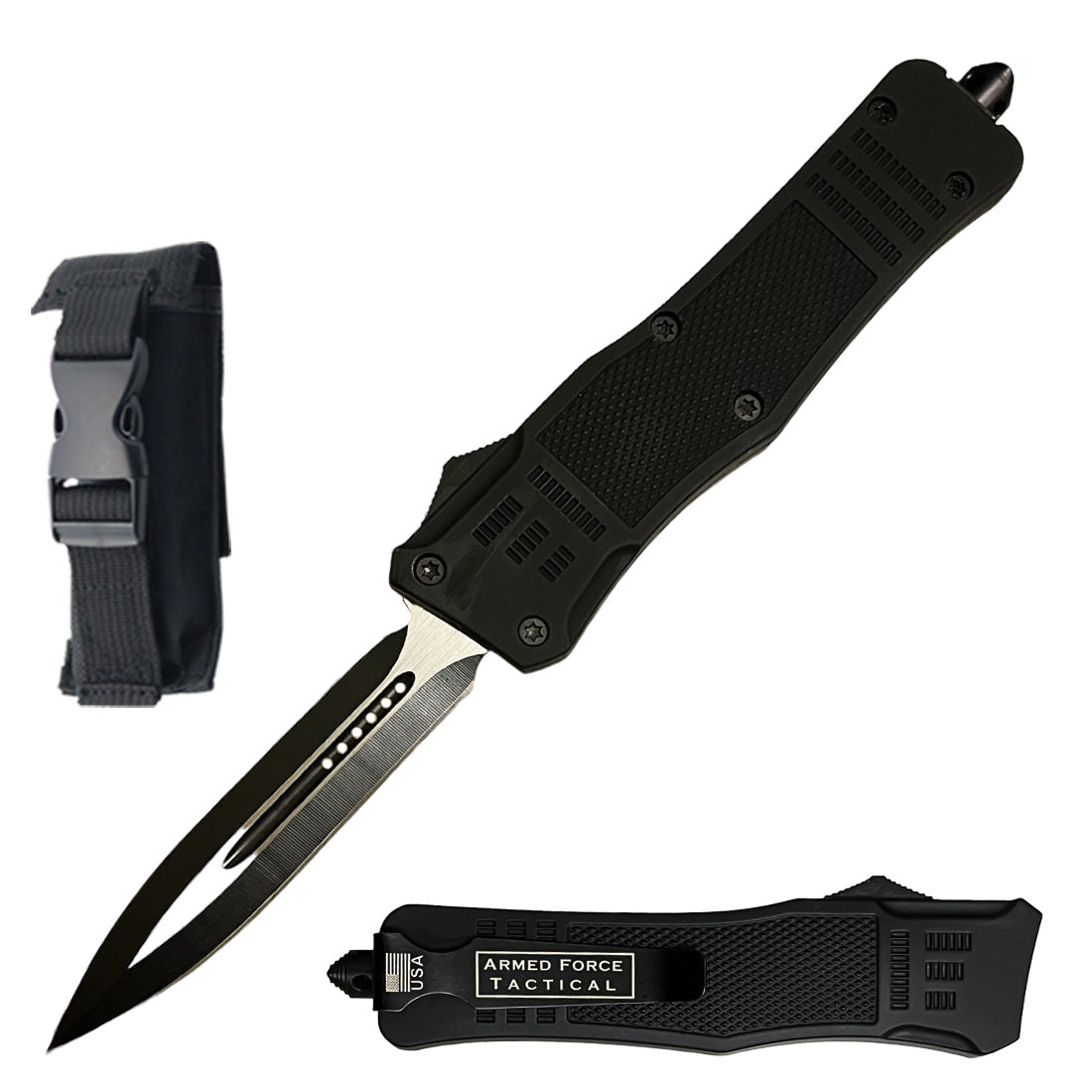 9" Ghost Out Of The Front Tactical Automatic OTF Pocket Knife