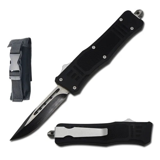 7" Drop Point Street Walker Out Of The Front OTF Knife