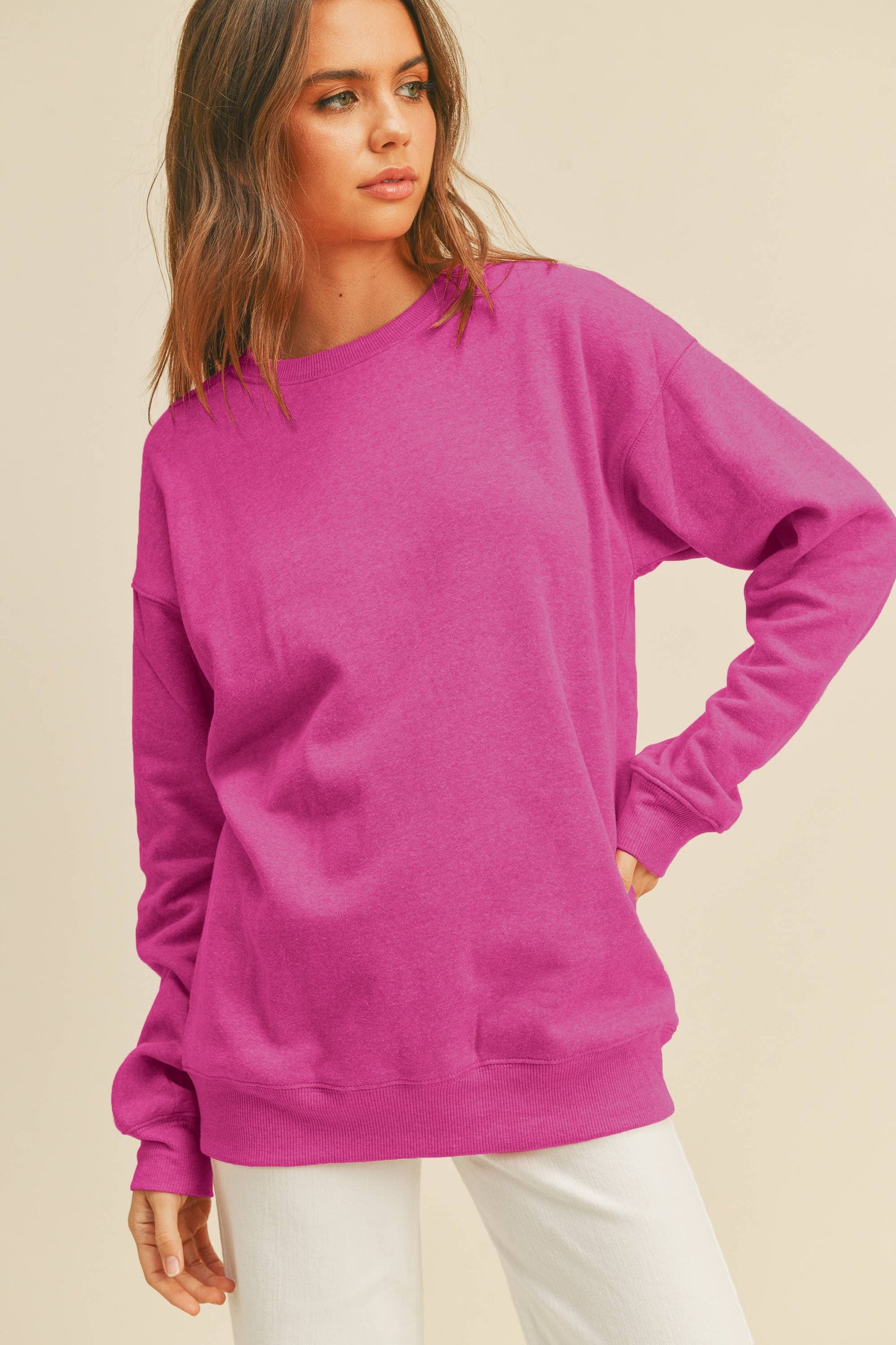 Blank Long Sleeve Sweatshirt: 2TONE BLACK / M