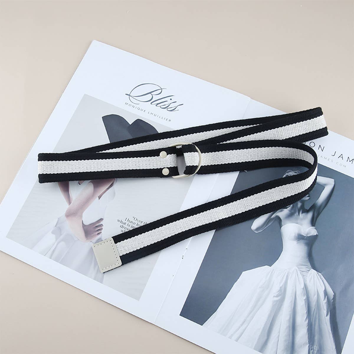 CWABE0957_HIP-HOP FASHION EXTENDED ARTISTIC CANVAS BELT: Green / (OS) 1