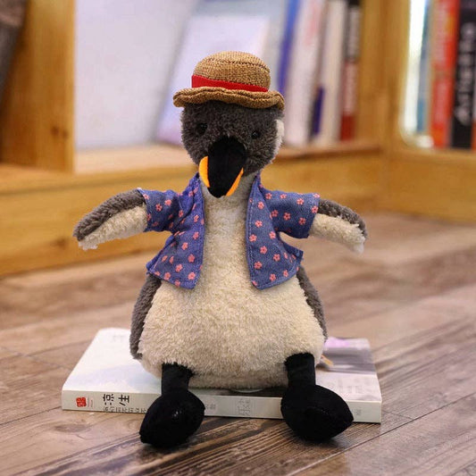 Kawai - Cute Straw Hat Plush Toys: PENGUIN / 30CM