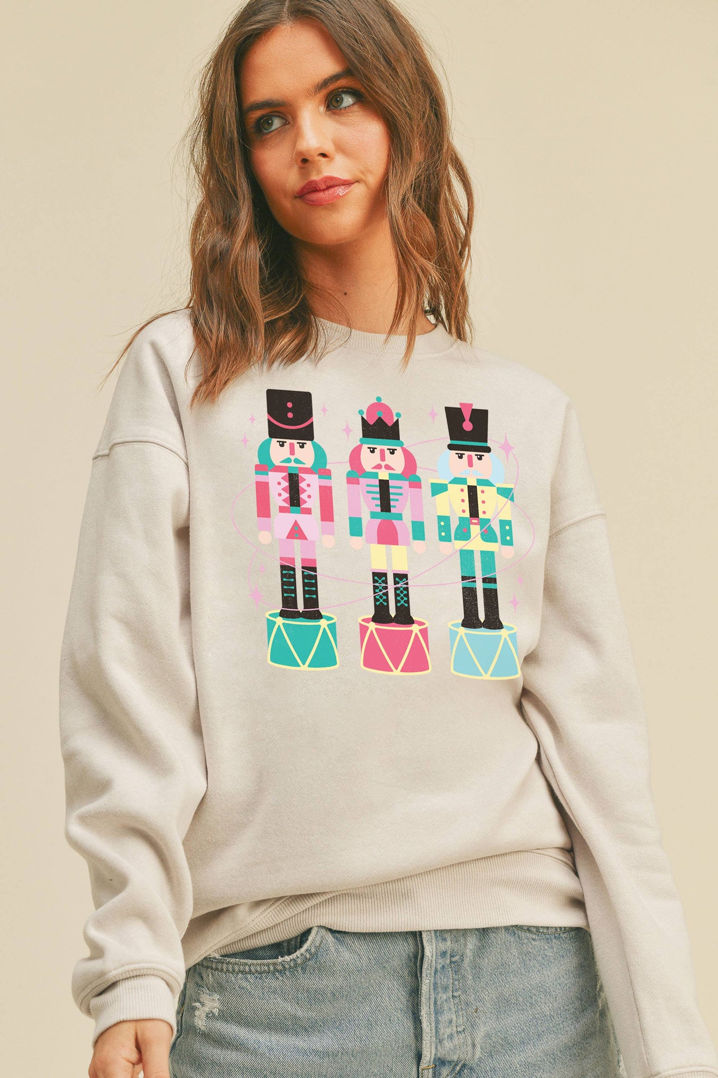 The Nutcracker Long Sleeve Sweatshirt: LODEN FROST / L