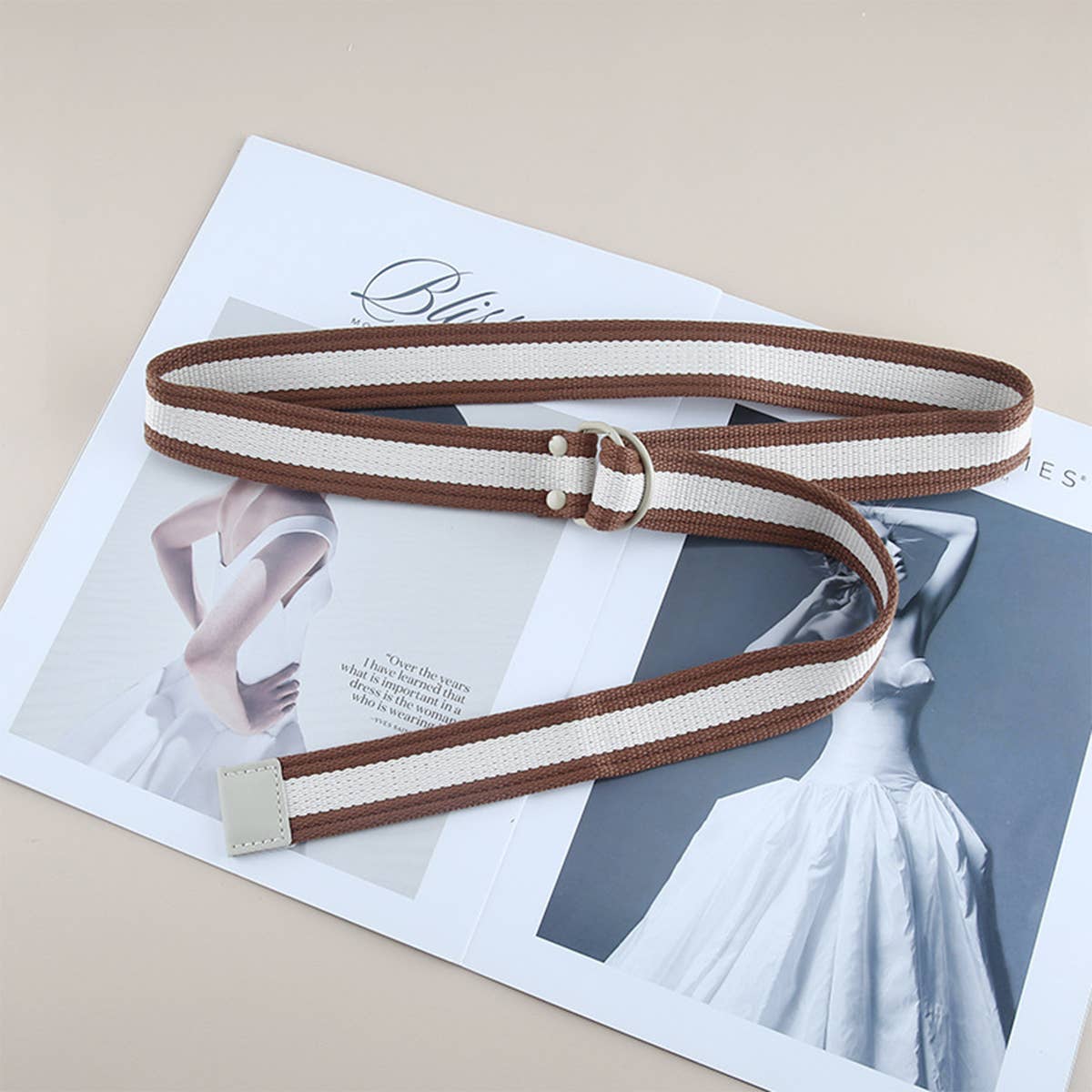 CWABE0957_HIP-HOP FASHION EXTENDED ARTISTIC CANVAS BELT: Orange / (OS) 1