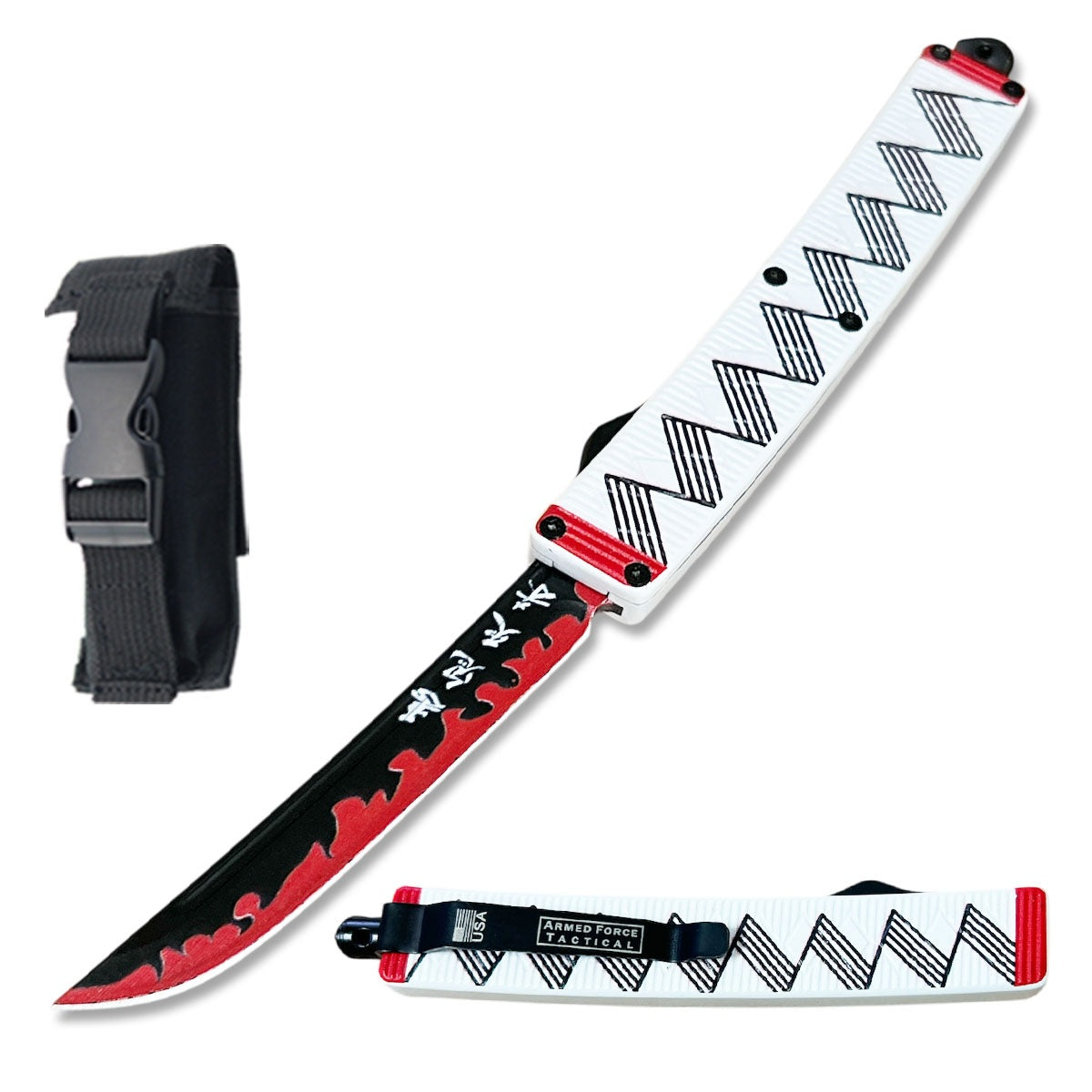 8.5" Demon Killer Anime Katana Style Automatic OTF Out the Front Knife