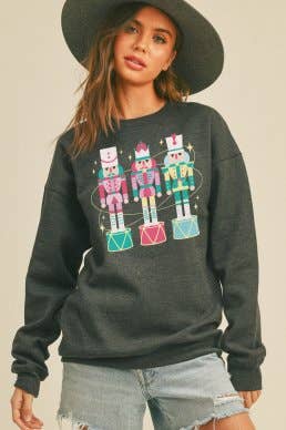The Nutcracker Long Sleeve Sweatshirt: LODEN FROST / XL