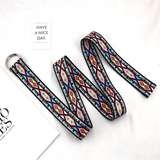 CWABE0951_CANVAS DOUBLE BUCKLE JEANS DECORATIVE BELT: TYPE1 / (OS) 1