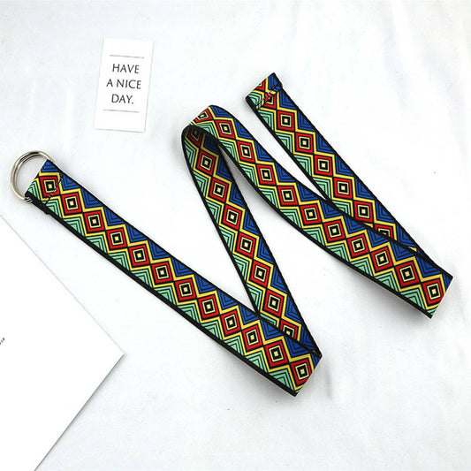 CWABE0951_CANVAS DOUBLE BUCKLE JEANS DECORATIVE BELT: TYPE5 / (OS) 1