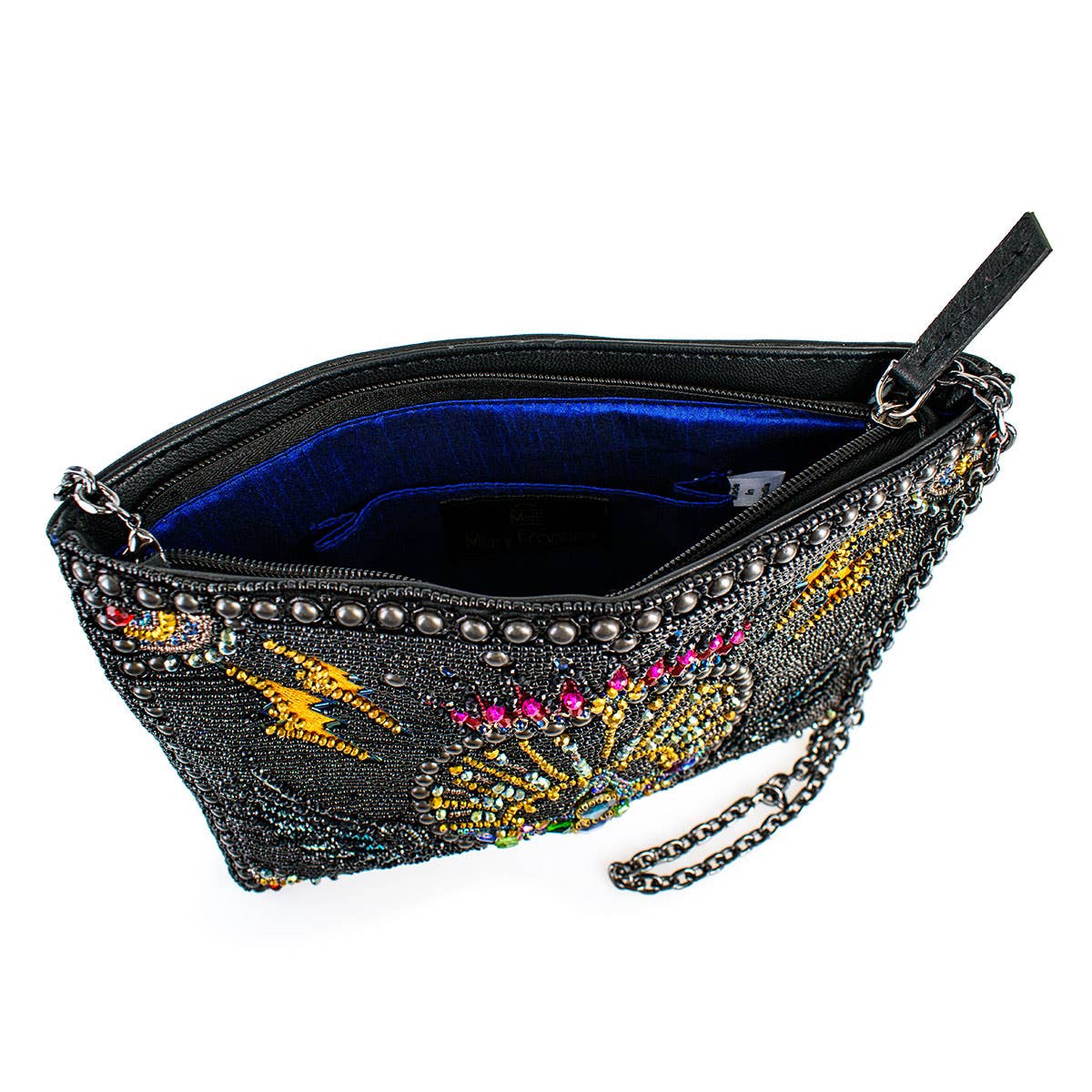 Starstruck Rock Wings and Lightning Beaded Crossbody Handbag