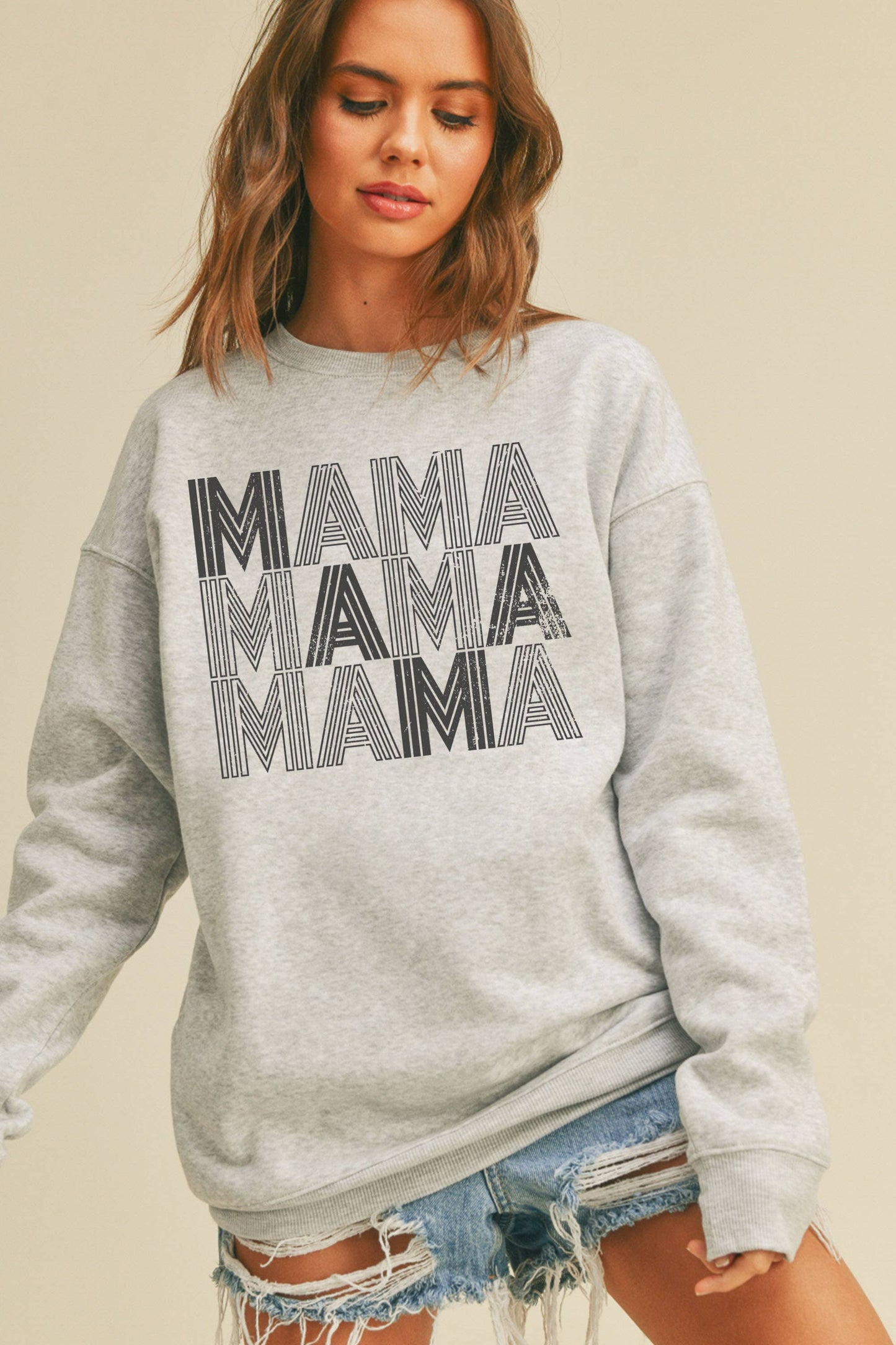 Mama Graphic Sweatshirt: Loden Frost / S