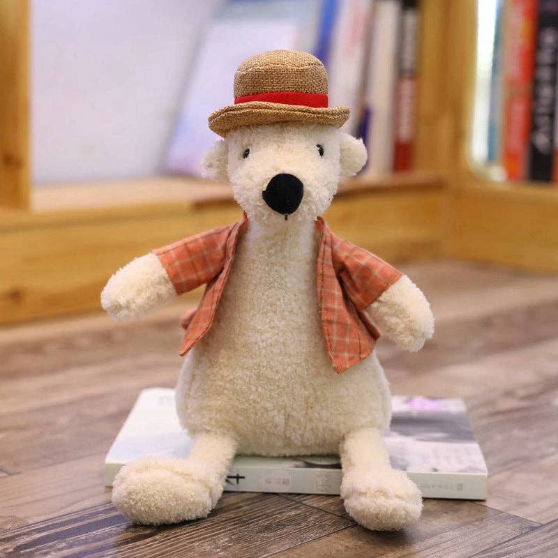 Kawai - Cute Straw Hat Plush Toys: DUCK-WHITE / 30CM