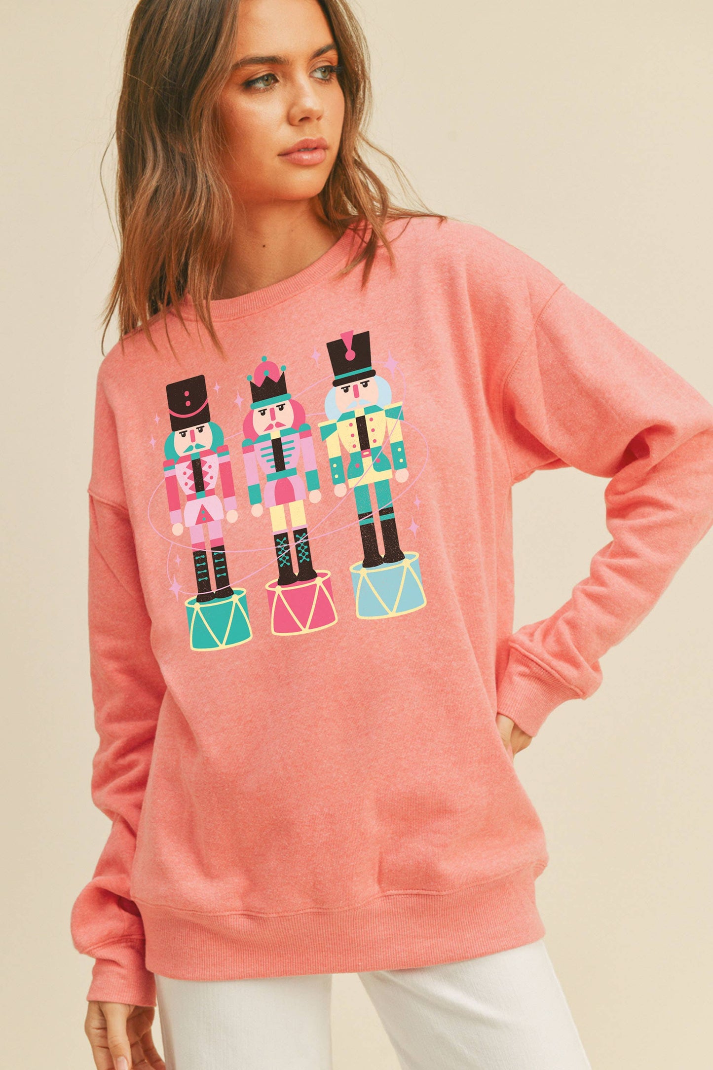 The Nutcracker Long Sleeve Sweatshirt: LODEN FROST / M