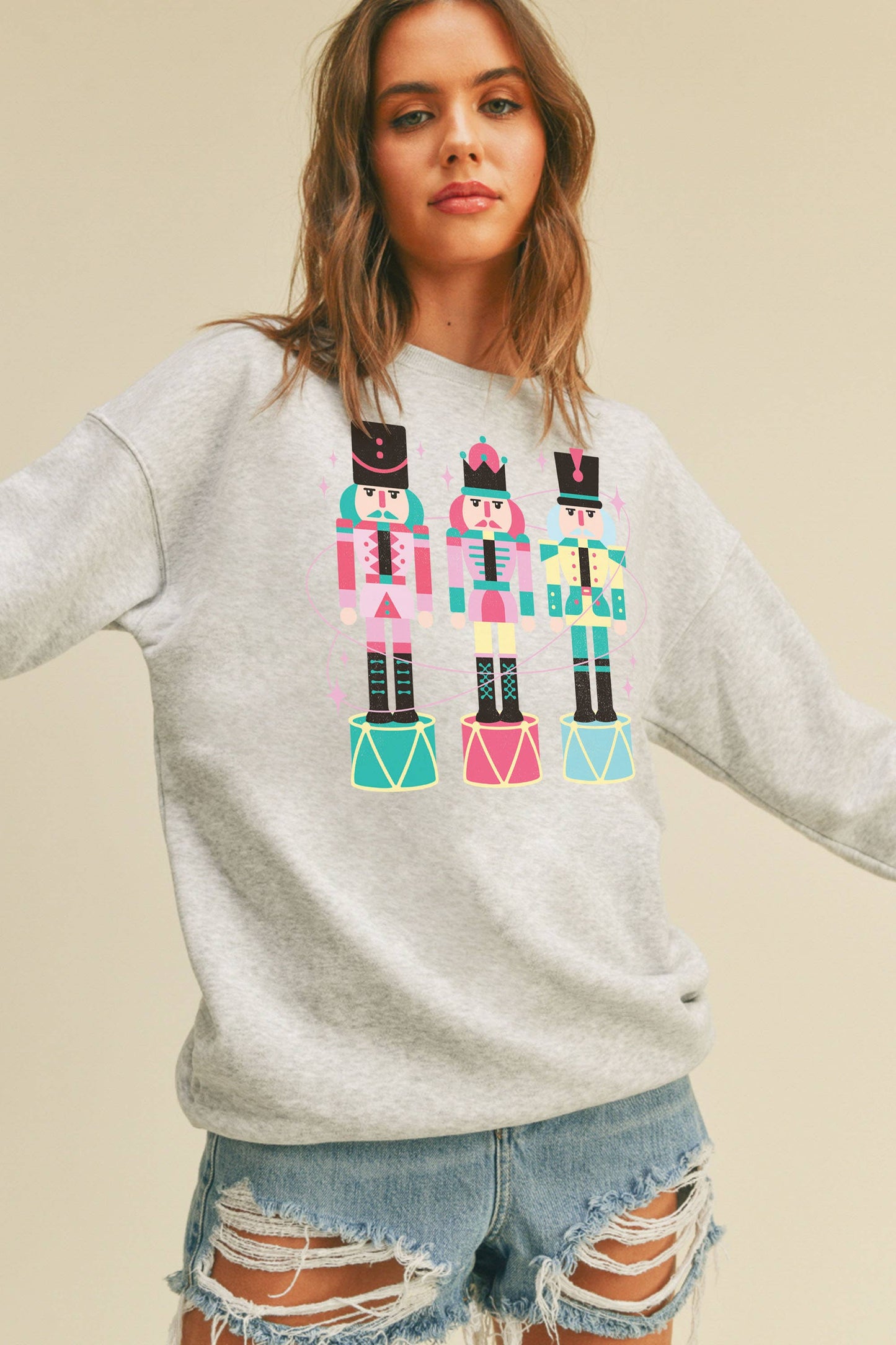 The Nutcracker Long Sleeve Sweatshirt: LODEN FROST / L