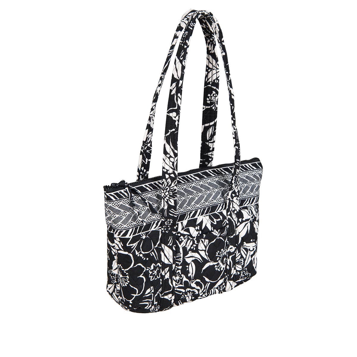 SALE Newport Black Floral Tote Bag 14" x 8.5"