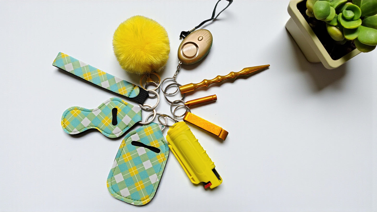 Safety Keychain - Design Set with Pepper Spray