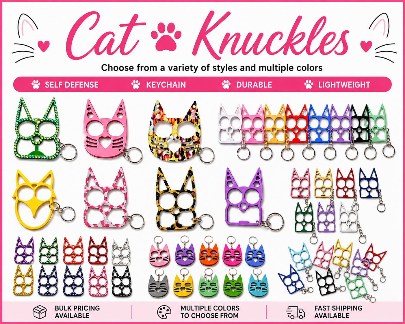 Kat Ears - Pointed Self Defense Keychain