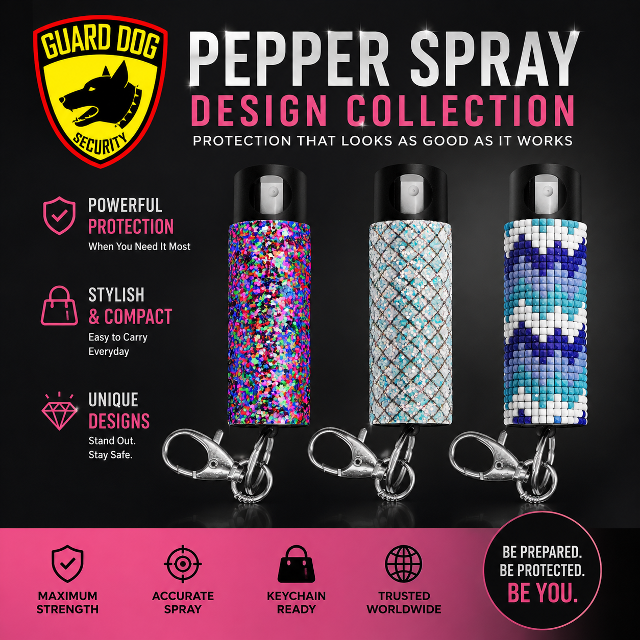 GUARD DOG - Bling It On Design Pepper Spray