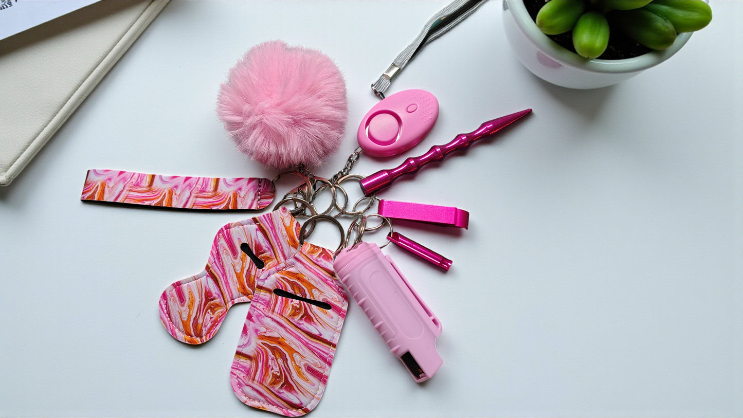 Safety Keychain - Design Set with Pepper Spray