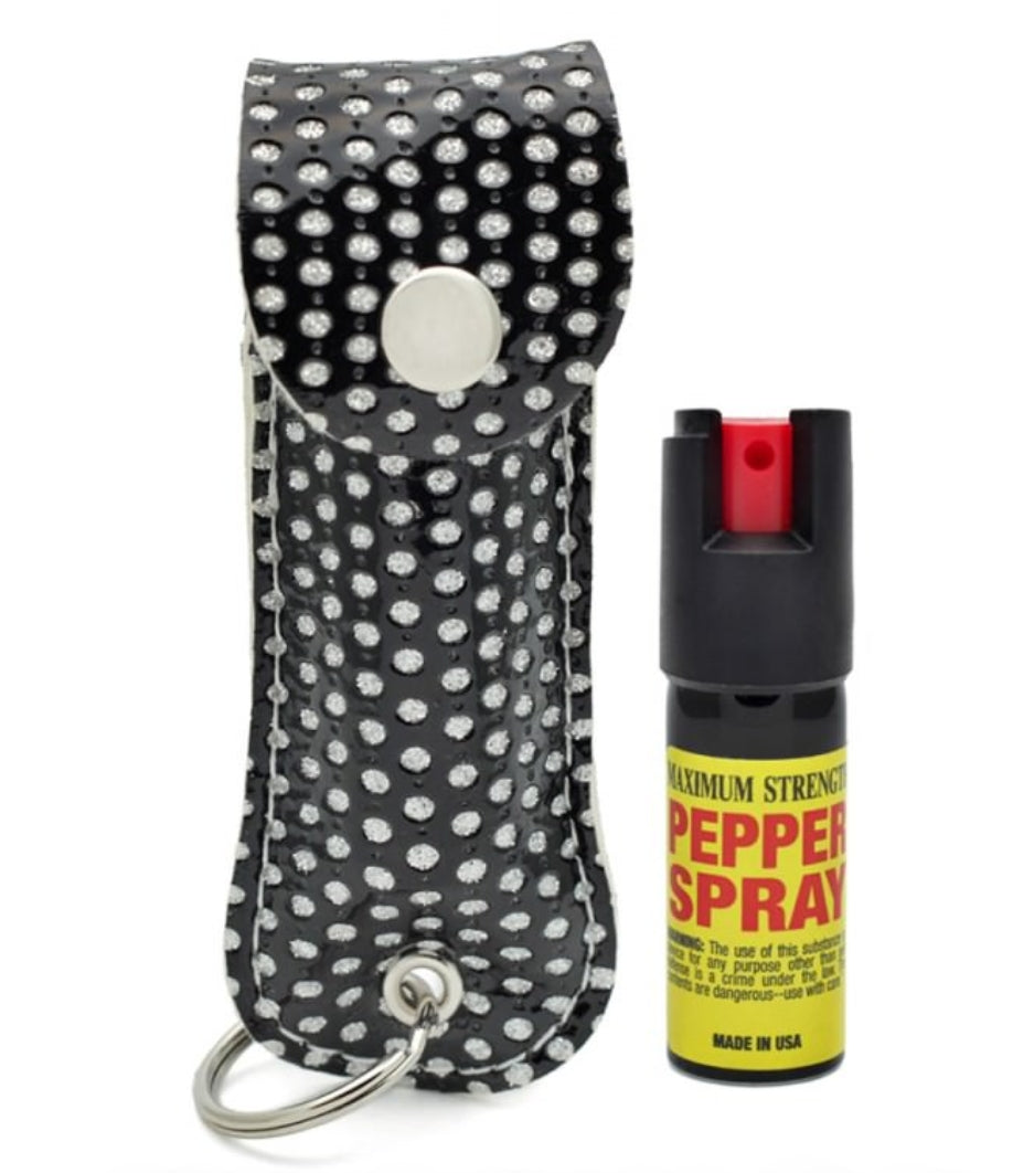 Designer Case Keychain Personal Defense Pepper Spray OC-18 1/2 oz