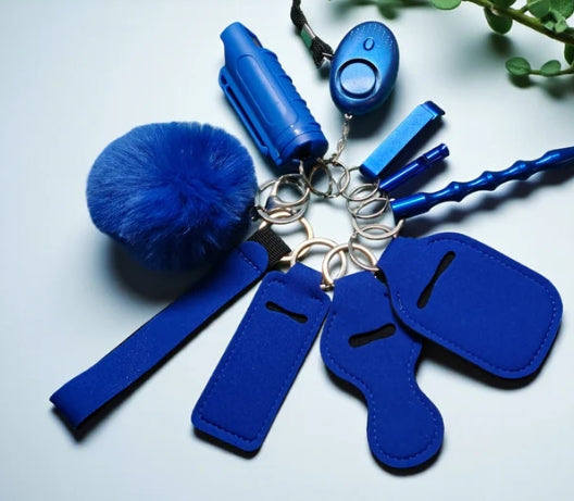 Safety Keychain Set 9pc with Pepper Spray