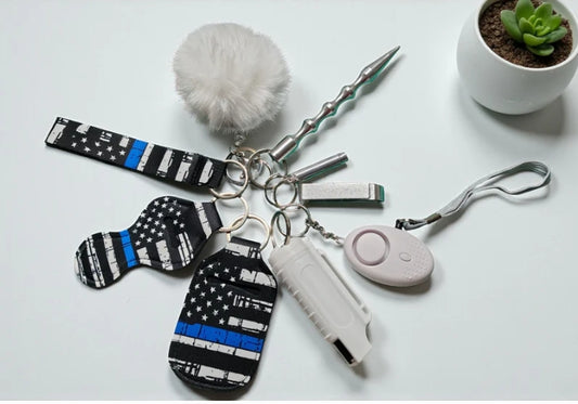 Safety Keychain - Design Set 9pc with Pepper Spray
