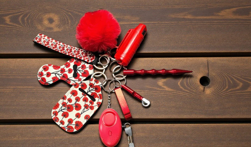 Safety Keychain - Design Set with Pepper Spray