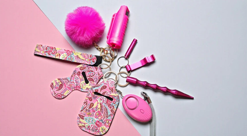 Safety Keychain - Design Set 9pc with Pepper Spray