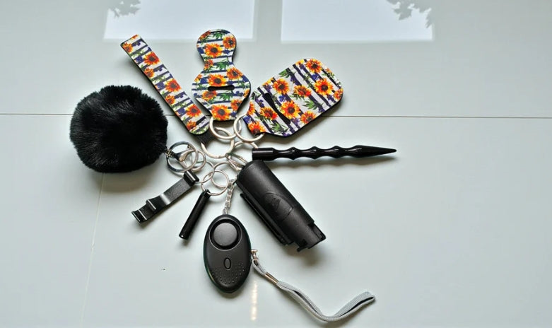 Safety Keychain - Design Set 9pc with Pepper Spray