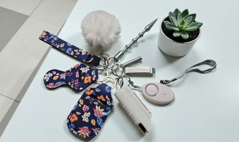 Safety Keychain - Design Set 9pc with Pepper Spray