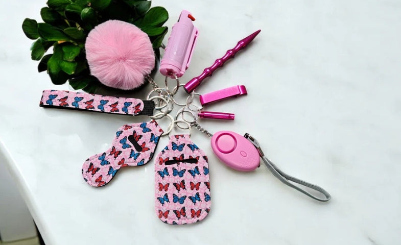 Safety Keychain - Design Set 9pc with Pepper Spray