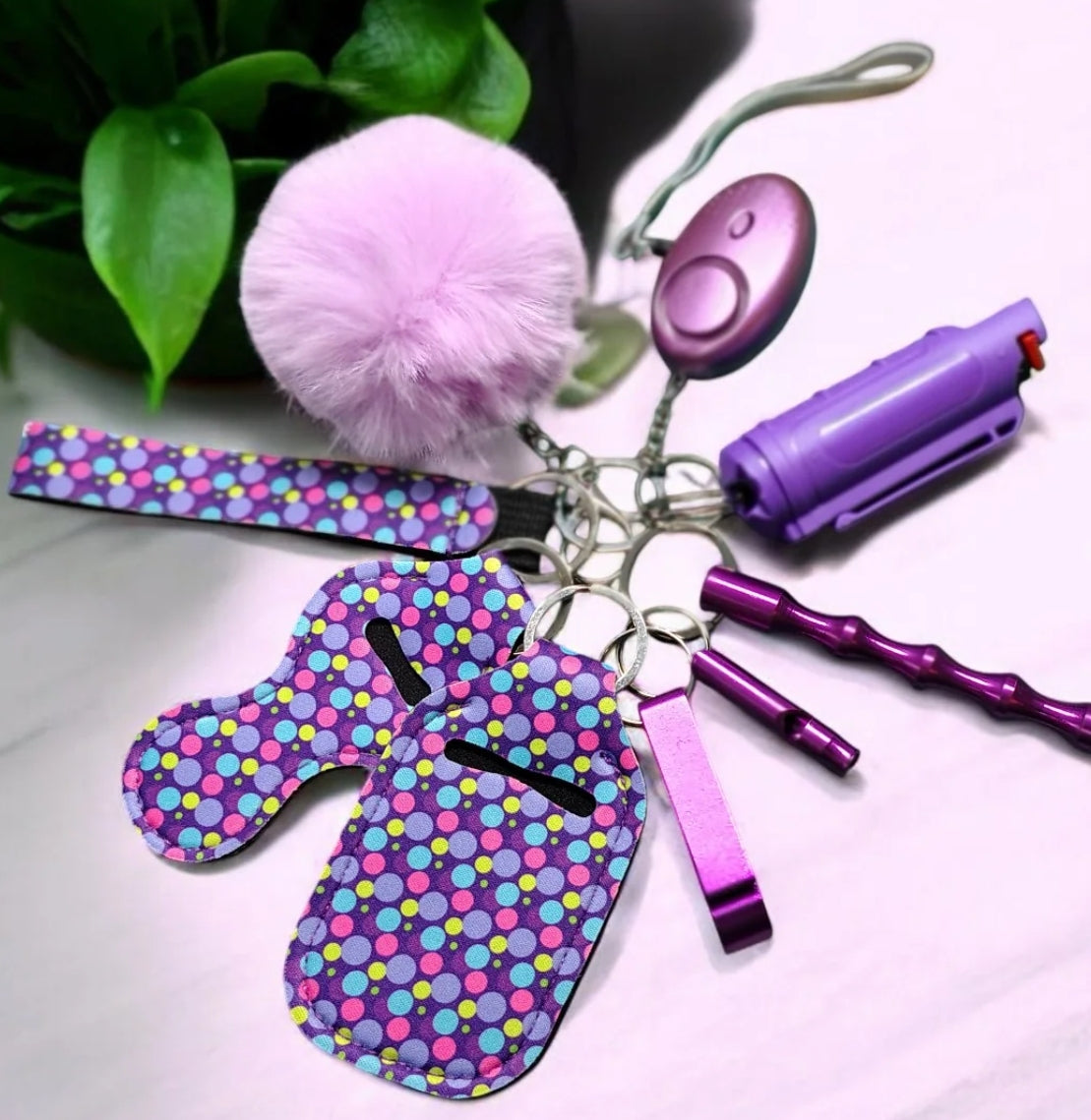 Safety Keychain - Design Set 9pc with Pepper Spray
