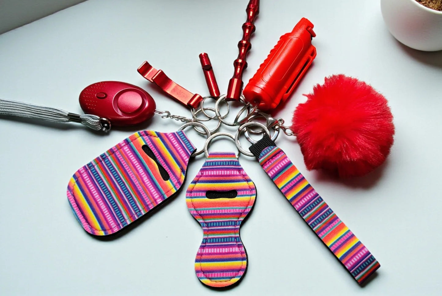 Safety Keychain - Design Set 9pc with Pepper Spray