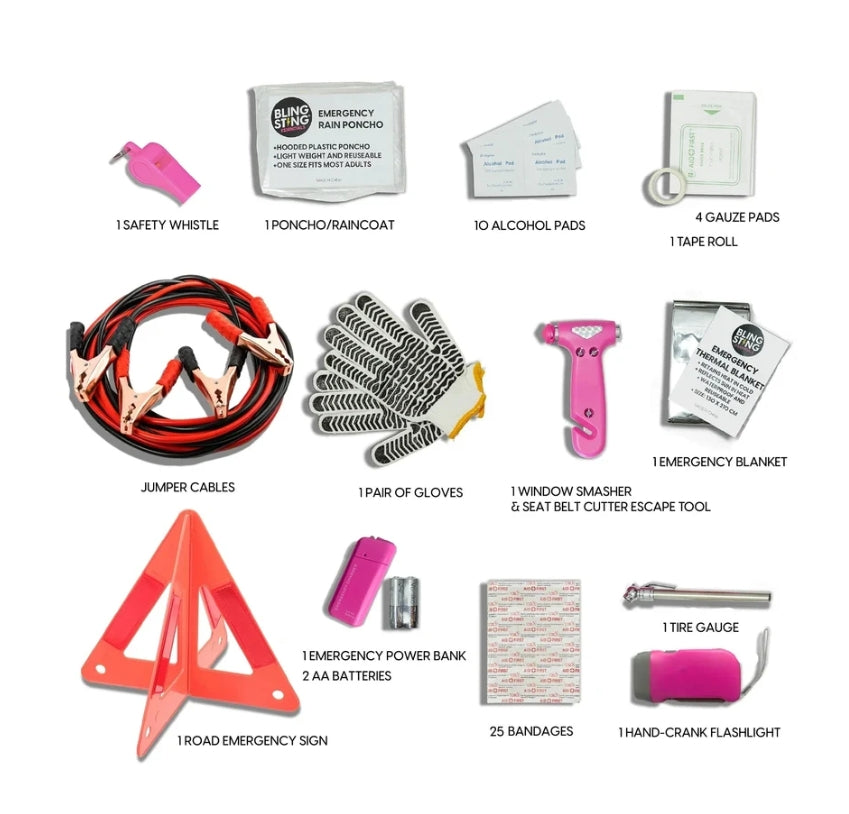 BLING STING Supercharged Car Emergency Roadside Kit