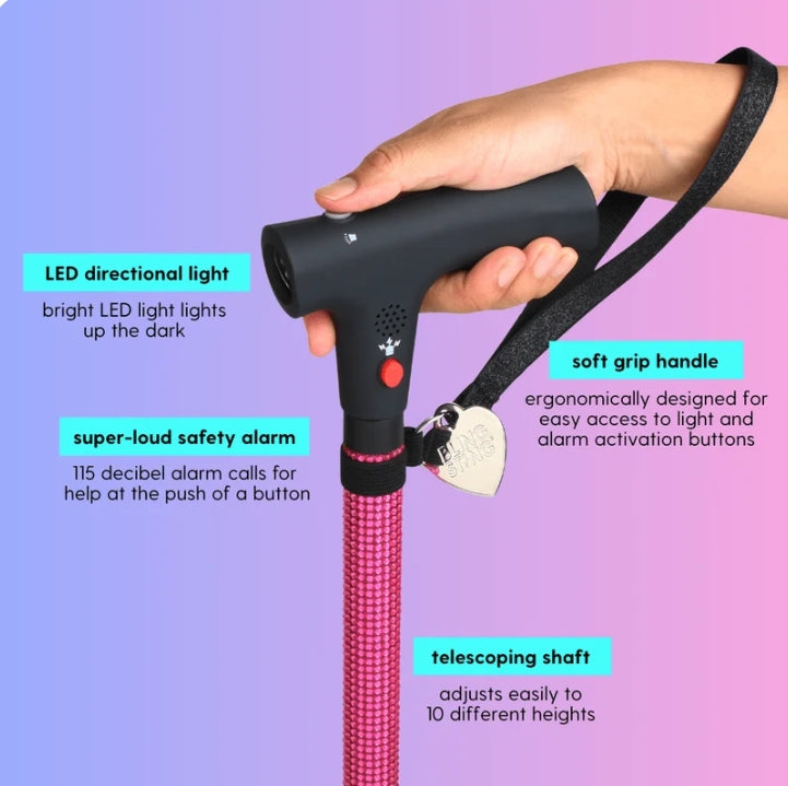BLING STING Personal Safety Cane