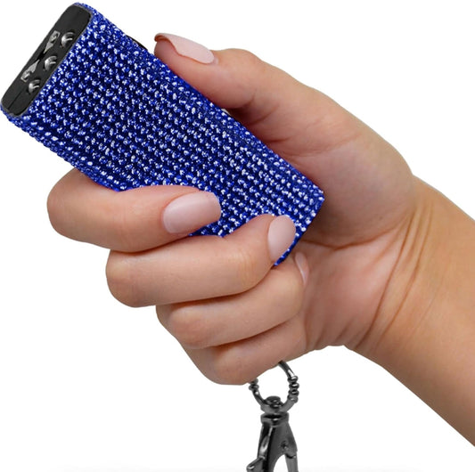 GUARD DOG - Bling It On Mini Rhinestone Stun Gun Keychain with LED Flashlight
