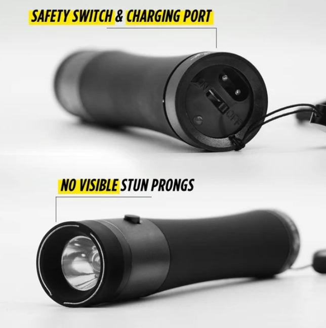 GUARD DOG - Stun Gun with Flashlight – 110 Lumen Rubberized Grip