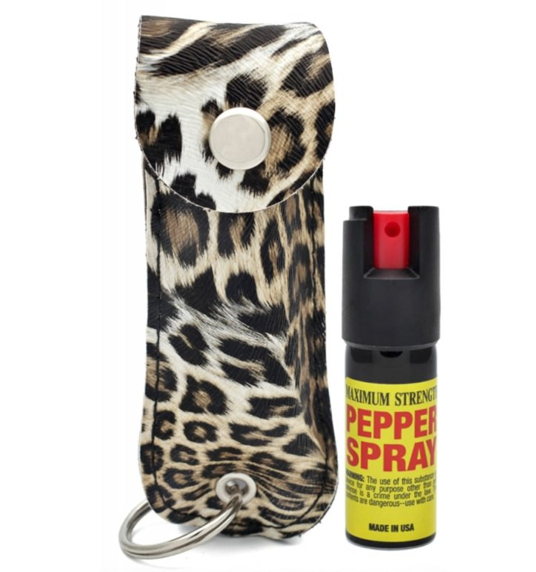 Designer Case Keychain Personal Defense Pepper Spray OC-18 1/2 oz