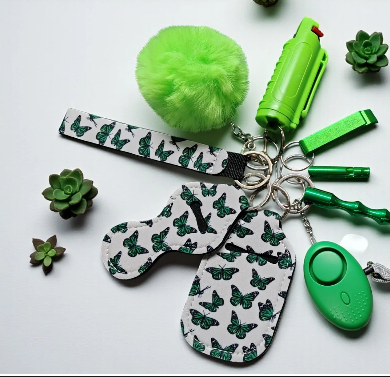 Safety Keychain - Design Set 9pc with Pepper Spray