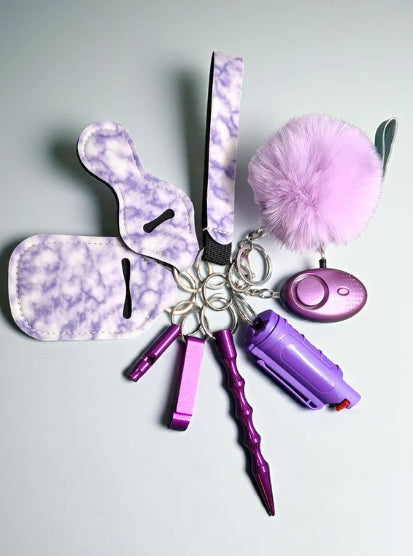 Safety Keychain - Design Set 9pc with Pepper Spray