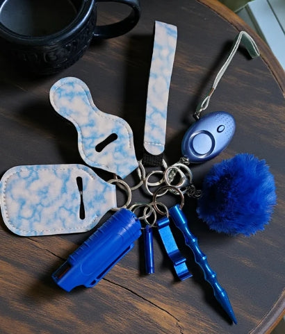 Safety Keychain - Design Set 9pc with Pepper Spray